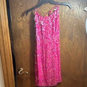 BCBGMaxAzria Fuchsia Sequin Dress